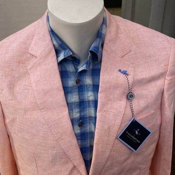 New Tailorbyrd 100% linen two buttons sports coat men’s size 40R